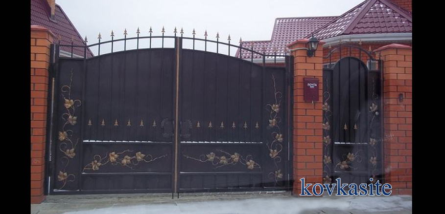 распашные откатные ворота в москве №12